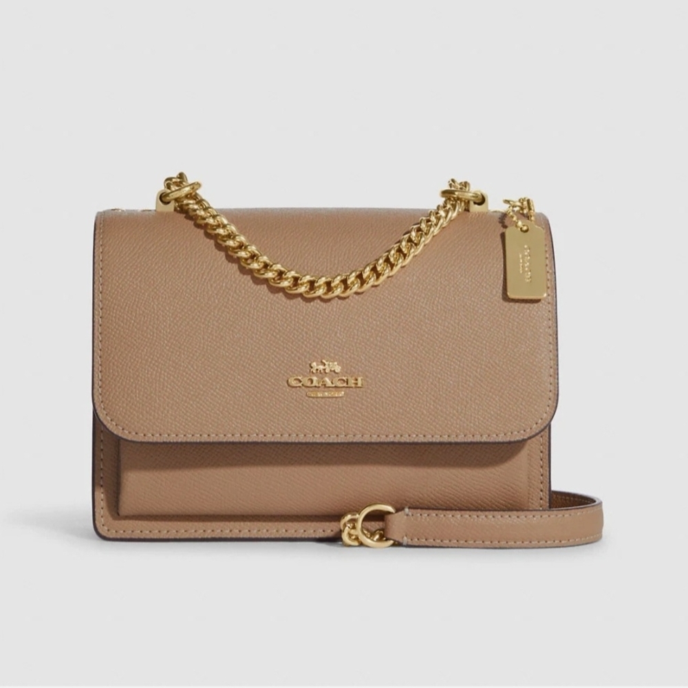 Coach Tan Leather Mini Klare Bag